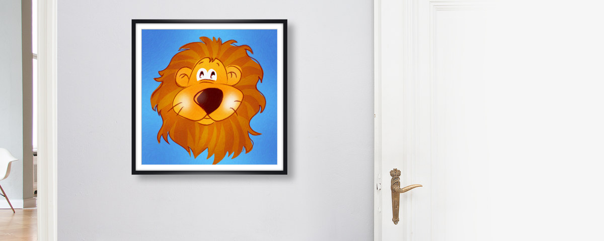 Image chambre d'enfant lion