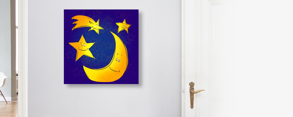 Image chambre d'enfant lune