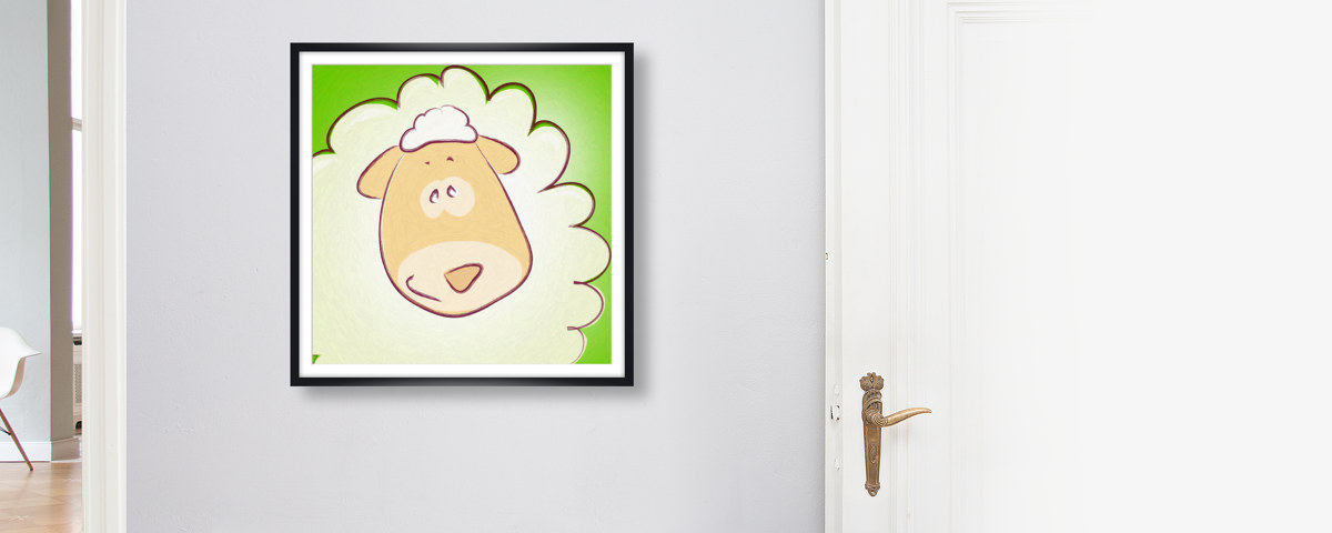 Kinderzimmerbild Schaf
