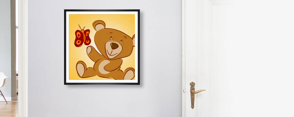 Image chambre d'enfant ours en peluche