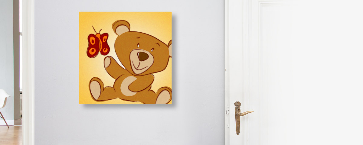 Image chambre d'enfant ours en peluche
