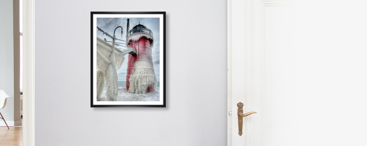 Leuchtturm Eis Fotos