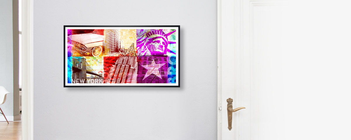 New York Collage in kleur