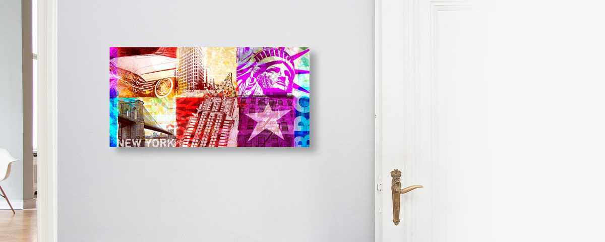 New York Collage in kleur