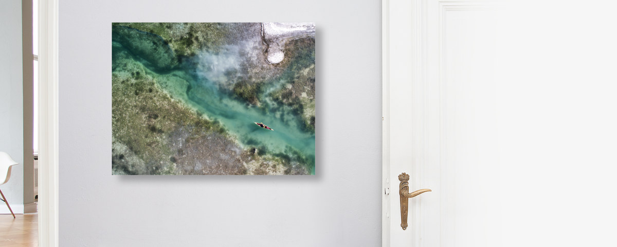 See Landschaft mit Kanu