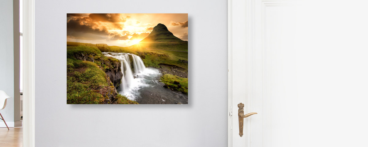 Wasserfall Island Motiv