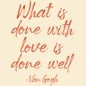 Done With Love red on beige