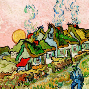 Vincent Van Gogh Haeuser und Figur