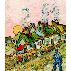 Vincent Van Gogh Haeuser und Figur Ausstellungsposter