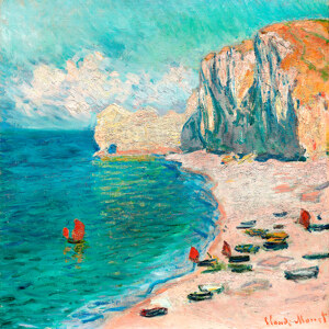 Claude Monet Der Strand und die Falaise dAmont