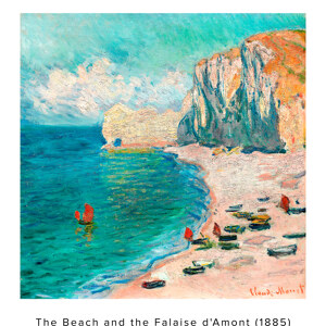 Claude Monet Der Strand und die Falaise dAmont