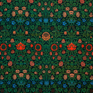 William Morris Violett und Akelei