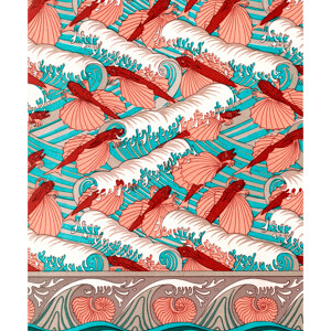 Maurice Pillard Verneuil Poissons volants et vagues Ausstellungsposter