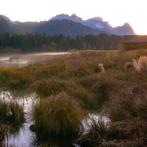 Herbstabend mit Zugspitzblick