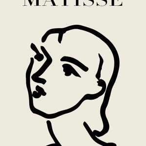 Matisse Frauengesicht rosa beige