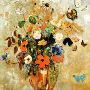 Odilon Redon Stillleben mit Blumenvase
