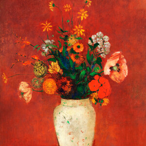 Odilon Redon Blumenbouquet in Chinesischer Vase