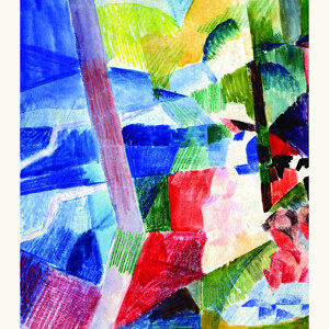 August Macke Landschaft mit Kindern und Ziegen Austellungposter