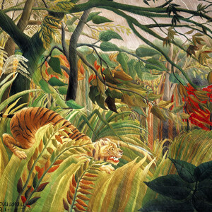 Henri Rousseau Tiger in einem tropischen Sturm