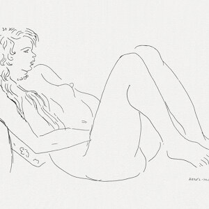 Henri Matisse Akt mit Halskette und langen Haaren