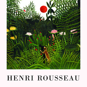 Henri Rousseau Urwald mit Sonnenuntergang Ausstellungsposter