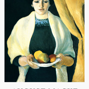 August Macke Portraet mit aepfeln Ausstellungsposter