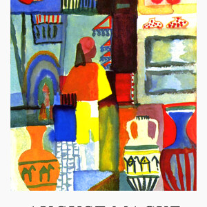 August Macke Kaufmann mit Kruegen Ausstellungsposter