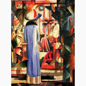 August Macke Frau vor einem Fenster Ausstellungsposter