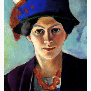 August Macke Portraet der Frau des Kuenstlers Ausstellungsposter