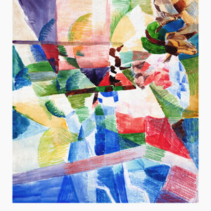 August Macke Landschaft mit Kindern und Ziegen Ausstellungsposter