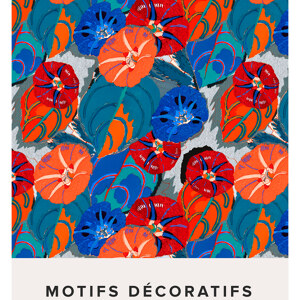 edouard Benedictus Art Deco Blumenmuster Variation fuenfzehn