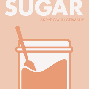 Nicht aus Zucker orangefarbener Hintergrund