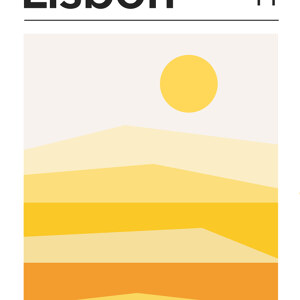 Lissabon City Poster