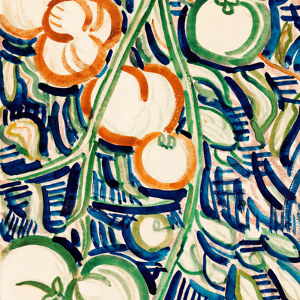 Christian Rohlfs Herabhaengender Zweig mit roten und gruenen Tomaten