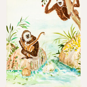 Nils Dardel Lekande Apor