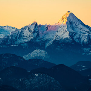 Gipfelgluhen am Watzmann