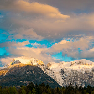 Berchtesgadener Alpen im Abendlicht