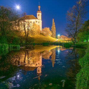 Mondschein in Breitbrunn am Chiemsee