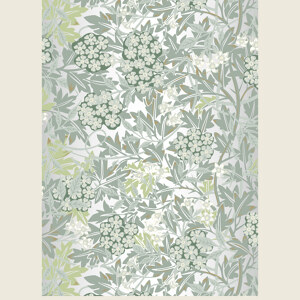 William Morris - grau-gruenes Blatt- und Blumenmuster