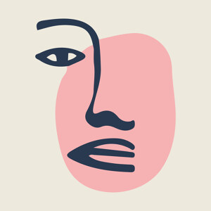 Matisse ? Frauengesicht rosa-beige