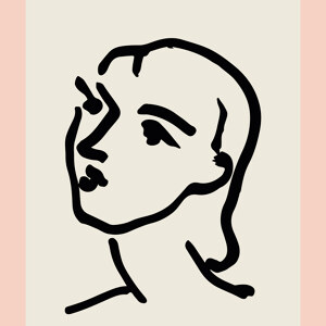 Matisse ? Frauengesicht rosa-beige