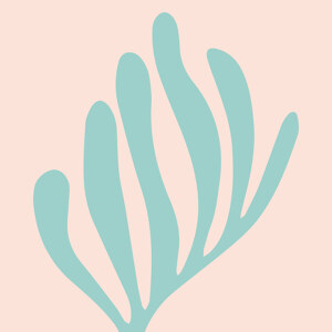 Matisse ? botanisches Design rosa und tuerkis