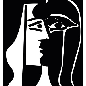 Picasso - Portraet in schwarzweis