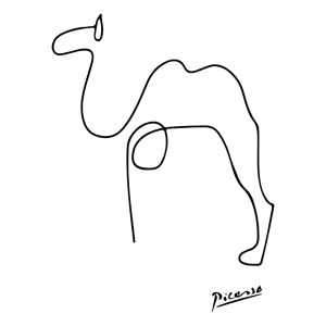 Picasso - Kamel schwarzweis