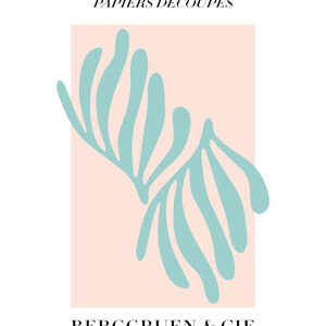 Matisse ? rosa-gruenes botanisches Design