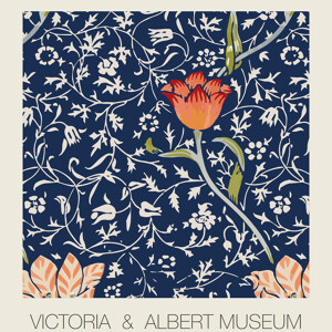 William Morris - bau-rotes Blumenmuster