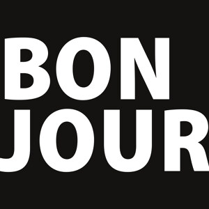 Bonjour White on Black I