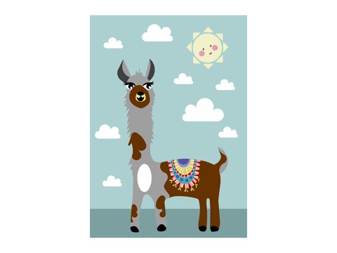 Alpaka im Wolkenmeer