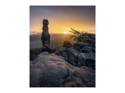 Barbarine auf dem Pfaffenstein Elbsandsteingebirge - Saechsische Schweiz