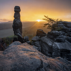 Barbarine auf dem Pfaffenstein Elbsandsteingebirge - Saechsische Schweiz